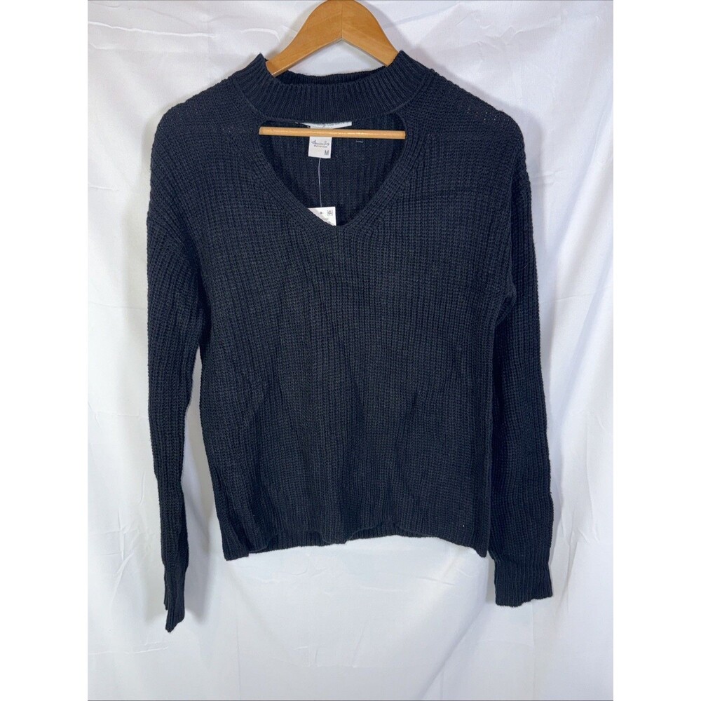American Rag Juniors Size Medium Choker Sweater Color Classic Black Style